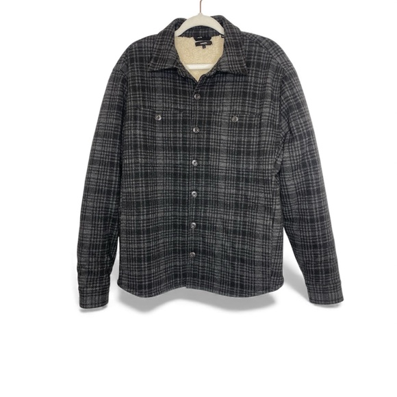 NWOT Vince Plaid Sherpa Shirt Jacket SIZE M - Picture 4 of 8